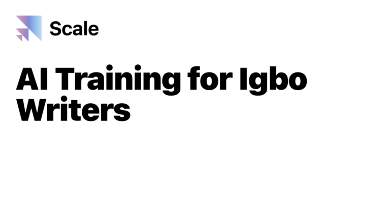 AI Training for Igbo Writers