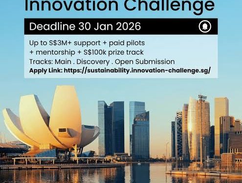 Call For Applications: Sustainability Open Innovation Challenge 2026 ( Up to S$3,000,000 in Support)