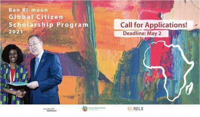 Ban Ki-moon Global Citizen Scholarship Program 2026 for young changemakers (USD 500 seed grant )