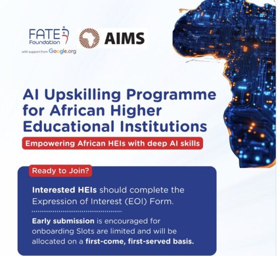 Call for Applications: FATE Foundation AI Upskilling Programme 2026  (AI Skills for Higher Education Institutions in Africa)