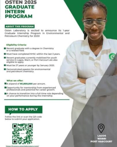 Osten Laboratory Graduate Intern Program 2026