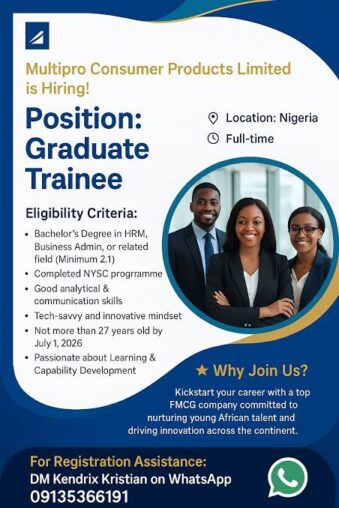 Multipro Consumer Products Graduate Trainee Programme 2026