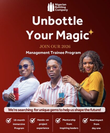 Nigerian Bottling Company Management Trainee Program 2026