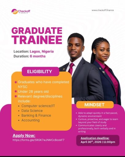 Checkoff Graduate Trainee Programme 2026