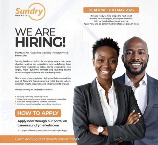Sundry Markets Ltd Graduate Trainee Recruitment 2026