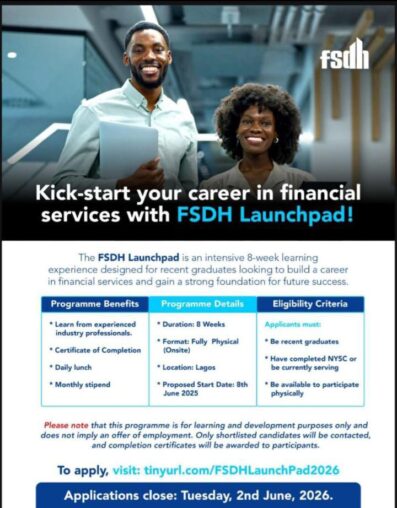 FSDH Launchpad Program 2026 for Recent Graduates