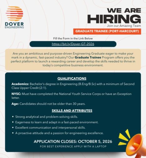 Dover Engineering Limited Graduate Trainee