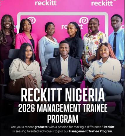 Reckitt Nigeria 2026 Management Trainee Program