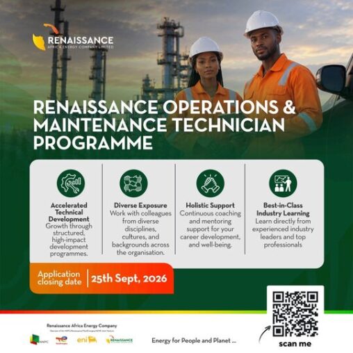 Renaissance Africa Energy Company Operations and Maintenance Technician Program 2026 for young Nigerian graduates.