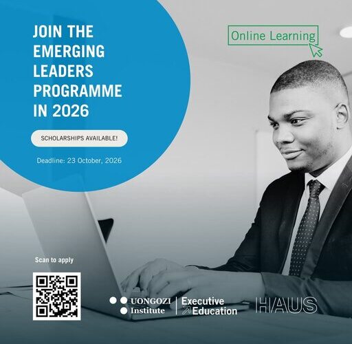 The UONGOZI Institute Emerging Leaders Programme 2026/2027 for mid-level executives (Scholarships Available